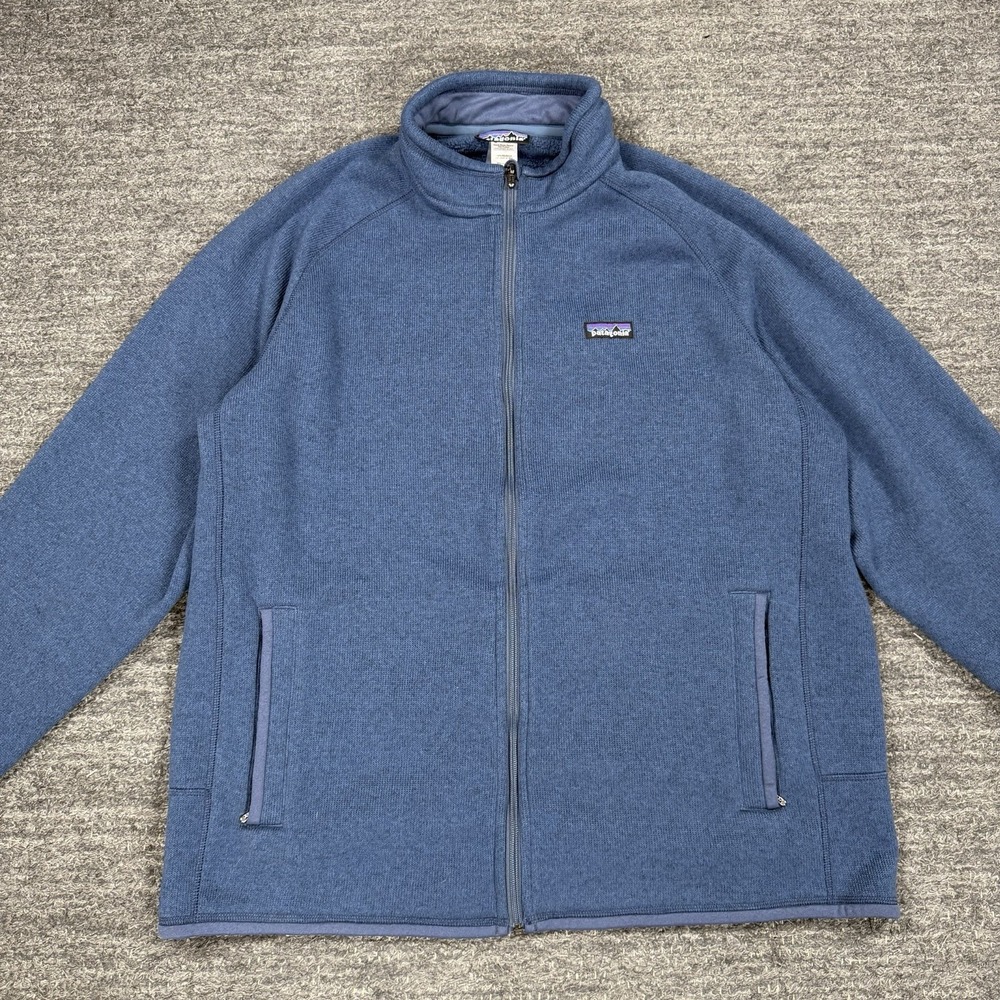 Patagonia Better Sweater Jacket Mens XL Navy Heather Full Zip Pockets Outdoor